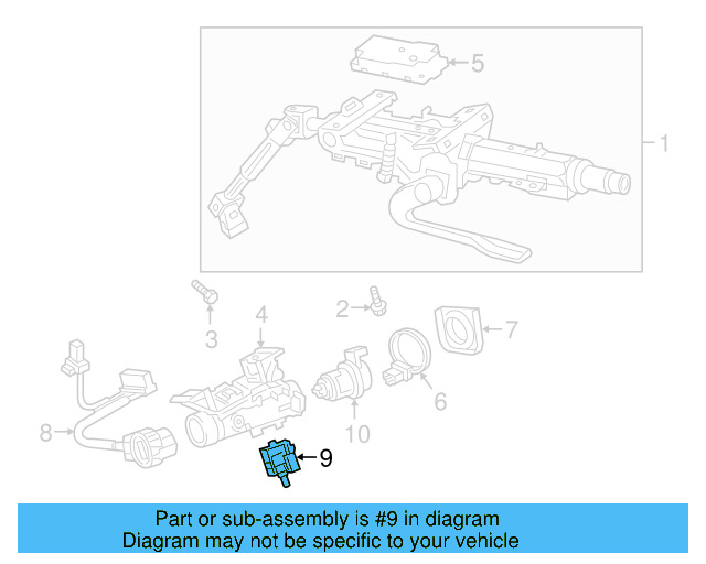 Steering Lock 1K0-905-851-D - View 9