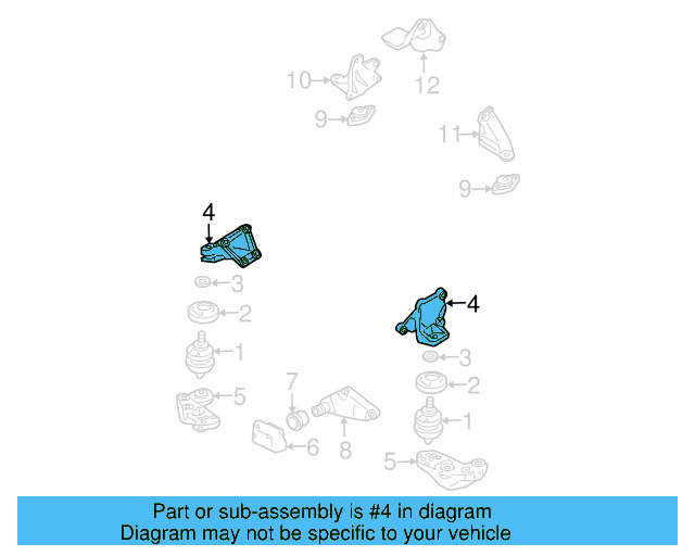 Mount Bracket 8D0-199-308-D - View 2