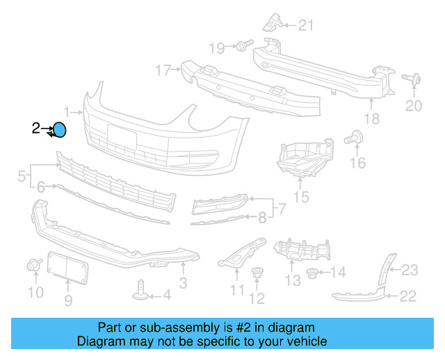 Tow Eye Cap (Unpainted) 5c5807241bgru - View 3