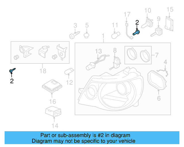 Headlamp Assembly Screw N-911-080-01 - View 4