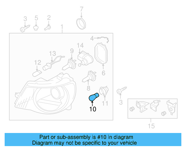 Turn Signal / Parking Light Bulb N-104-759-01 - View 8