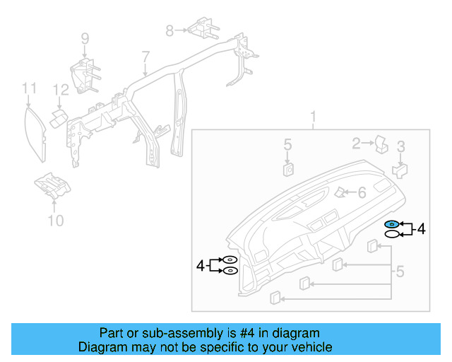 Instrument Panel Bushing Kit 6Q0-898-540 - View 24