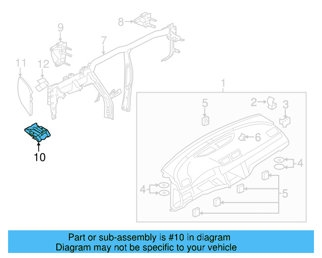 Instrument Panel Clamp 3C0-857-117 - View 3