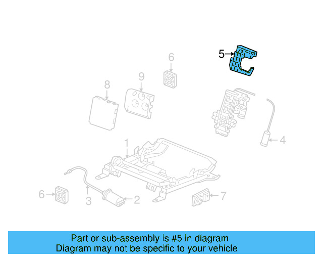 Headrest Motor 3D0-959-311-B - View 2
