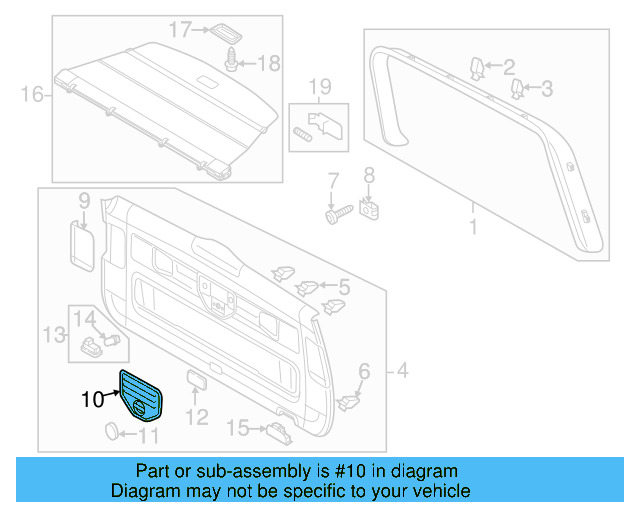 Lower Center Pillar Trim Clip 4A0-867-276-B - View 177