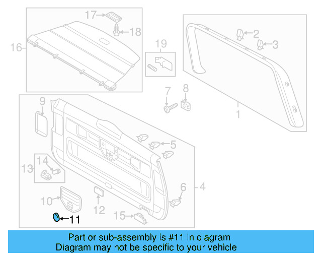 Lower Center Pillar Trim Clip 4A0-867-276-B - View 241
