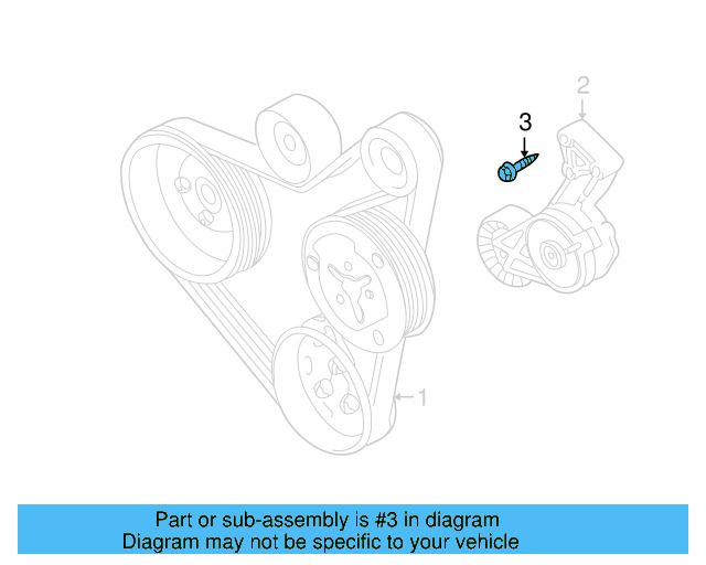 Belt Tensioner Bolt N-019-543-3 - View 4