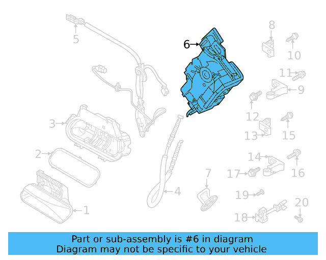 Latch 4K0-839-015-AA - View 3