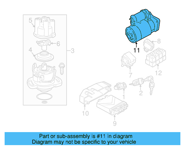 Starter Motor 020-911-024-AX - View 2