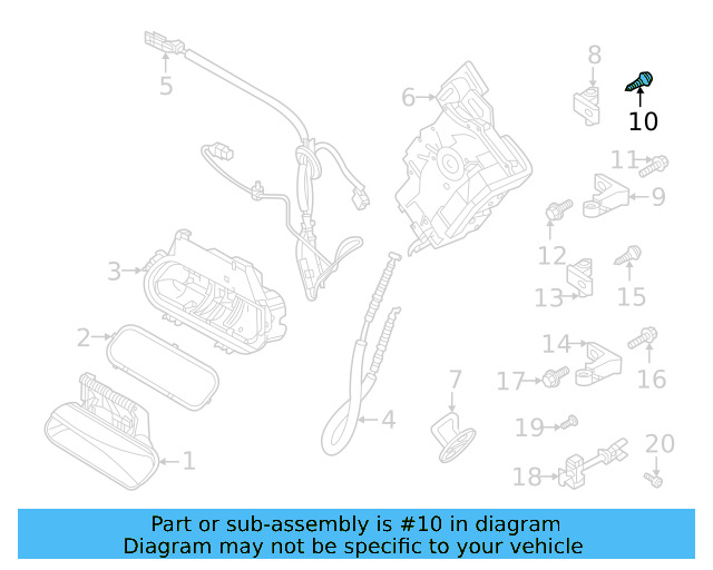 Upper Hinge Mount Bolt WHT-007-978