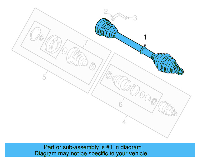 Axle Assembly 5C0-407-272-AE - View 3