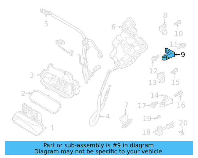Upper Hinge 8X0-831-404-E - View 17