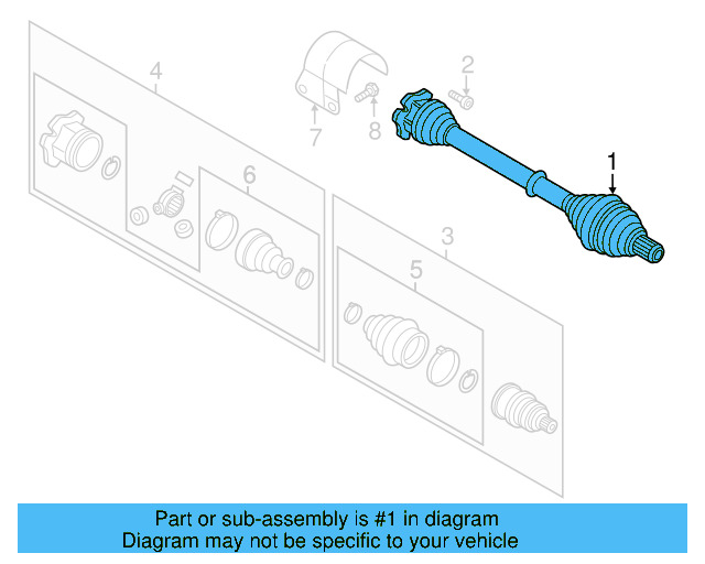 Axle Assembly 5C0-407-271-AC - View 4
