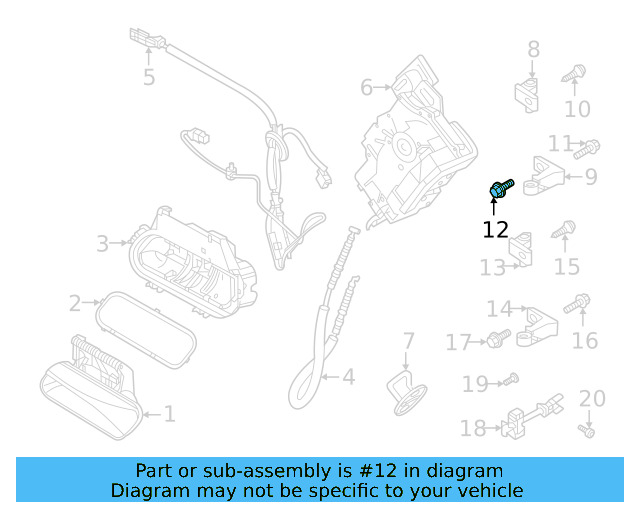 Upper Hinge Mount Bolt N-912-477-01 - View 10