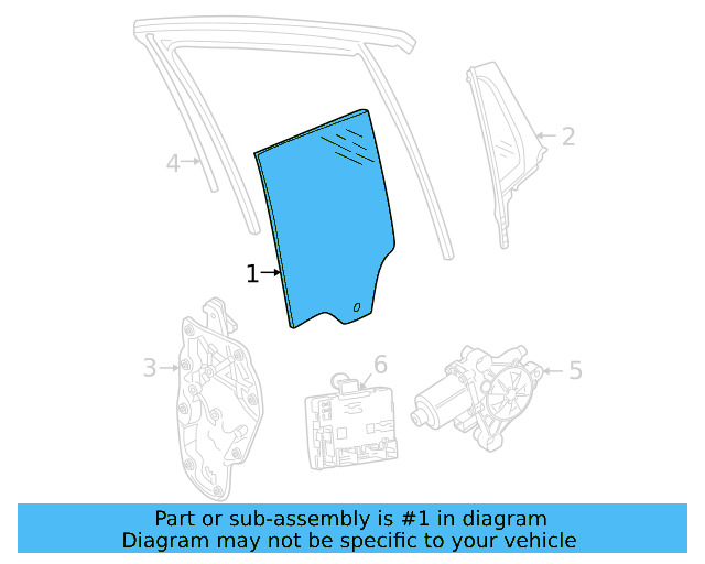 Movable Glass 11A-845-025-A - View 3