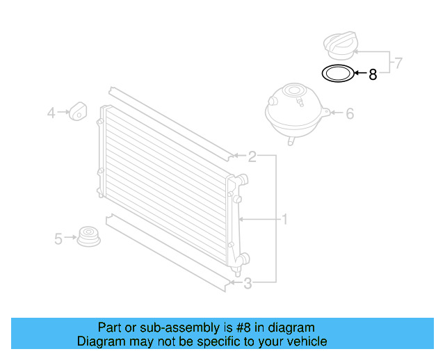 Reservoir Cap Seal 1H0-121-687-A - View 109