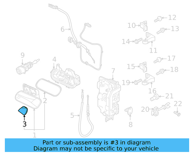 Handle, Outside Cap 11A-837-879-D-GRU - View 3