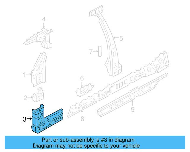 Pillar Reinforced 3B0-809-203-B