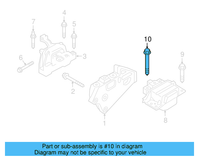Motor Mount Mount Bolt N-105-524-04 - View 111