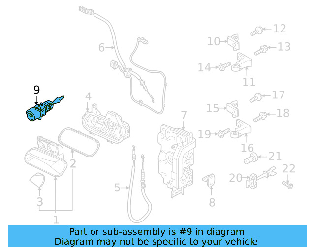 Lock Cylinder 11A-837-167-Y - View 3