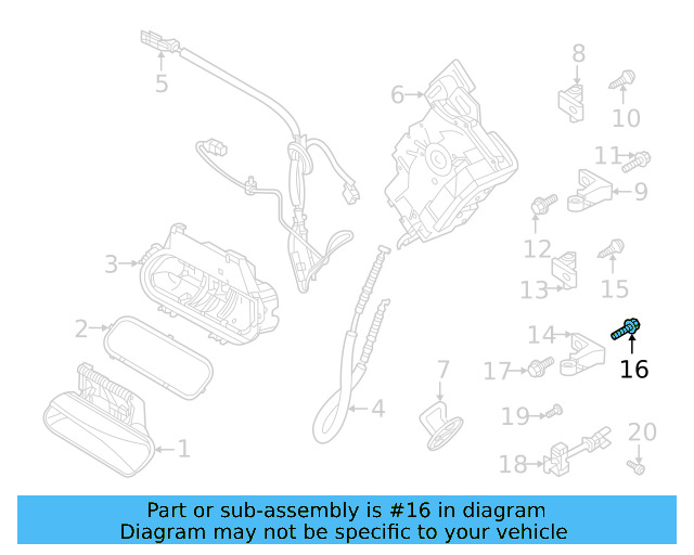 Upper Hinge Mount Bolt N-911-280-02 - View 8