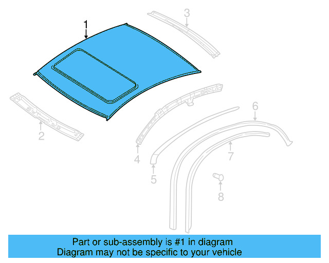 Roof Panel 3B5-817-111-B - View 6