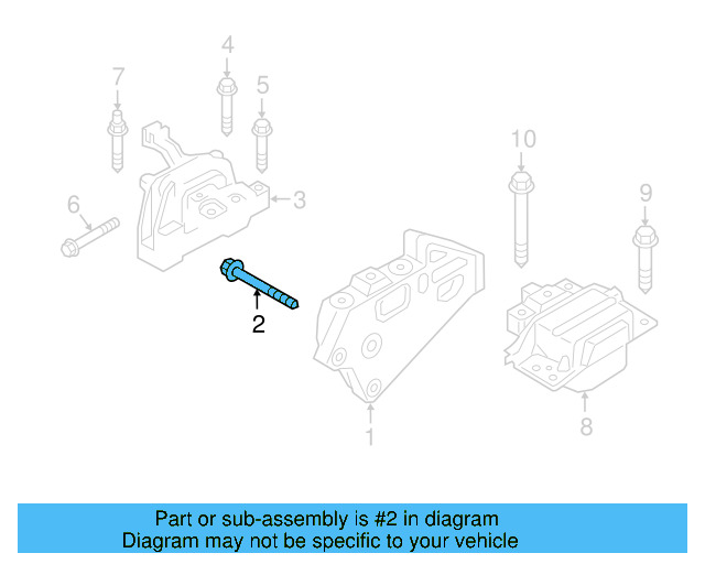 Motor Mount Mount Bolt N-912-040-01 - View 36