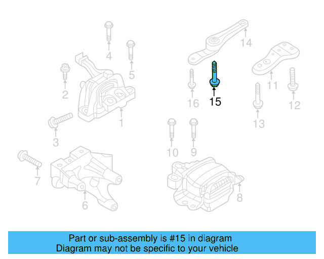 Engine Mount Support Bracket Bolt N-107-847-01 - View 9