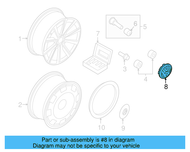 Heritage Wheel Center Cap 5C0-601-149-D-QZQ