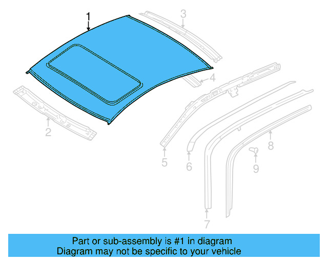 Roof Panel 3B5-817-111-B - View 8