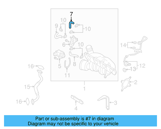 Vacuum Hose 06J-145-718-F - View 3