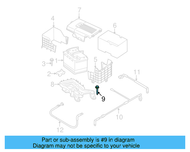 Battery Tray Mount Bolt N-104-827-01 - View 50