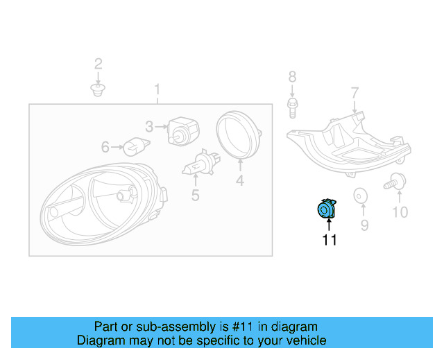 Headlamp Assembly Spacer 8P7-806-305 - View 3