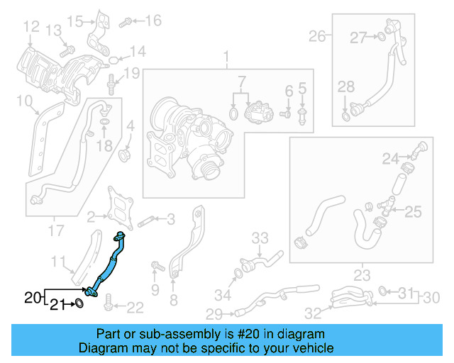 Oil Inlet Tube 06K-145-778-AH - View 15