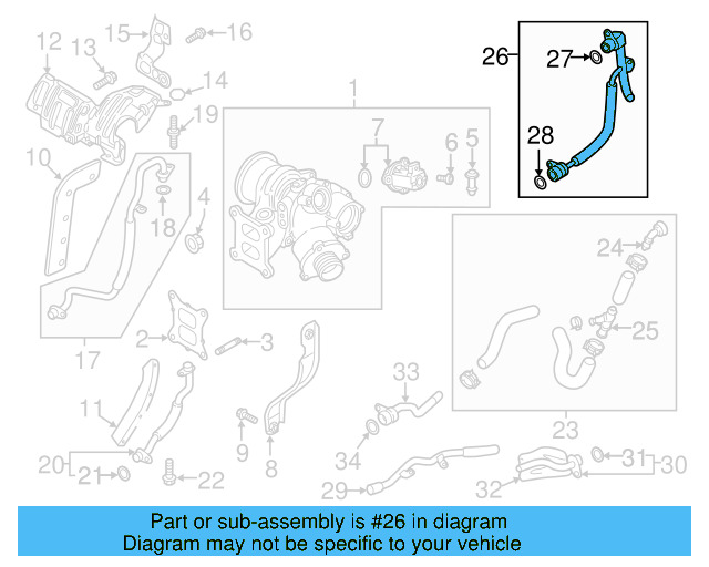 Water Inlet Pipe 06K-121-497-AS - View 10