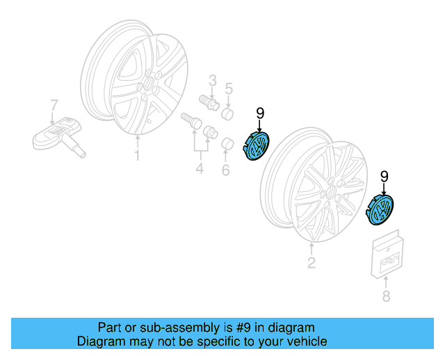 Center Cap 1K0-601-149-J-8Z8 - View 21