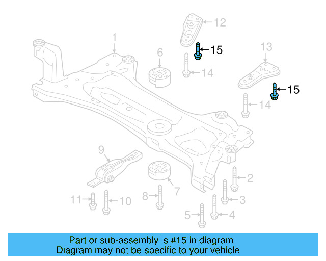 Engine Cradle Mount Bolt N-105-580-02 - View 62
