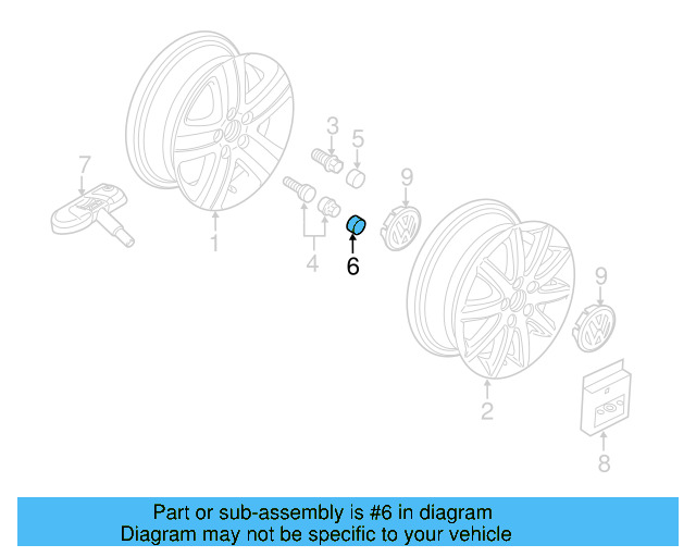 Wheel, Alloy 1K0-601-025-CQ-8Z8 - View 23