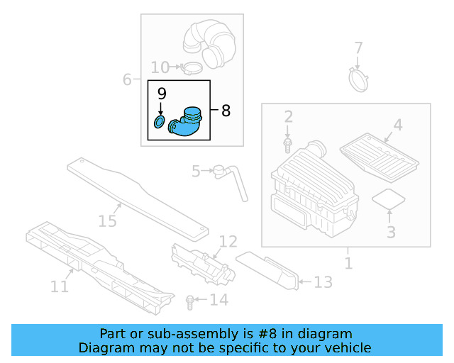 Intake Pipe 5Q0-129-635-T - View 16