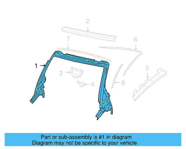 Windshield Frame 1Y0-817-350-D - View 3