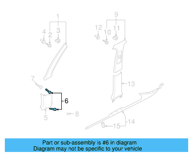 Kick Panel Trim Screw N-907-321-02 - View 15