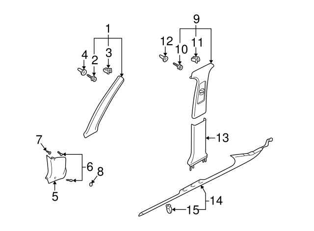 Kick Panel Trim Screw N-907-321-02 - View 11