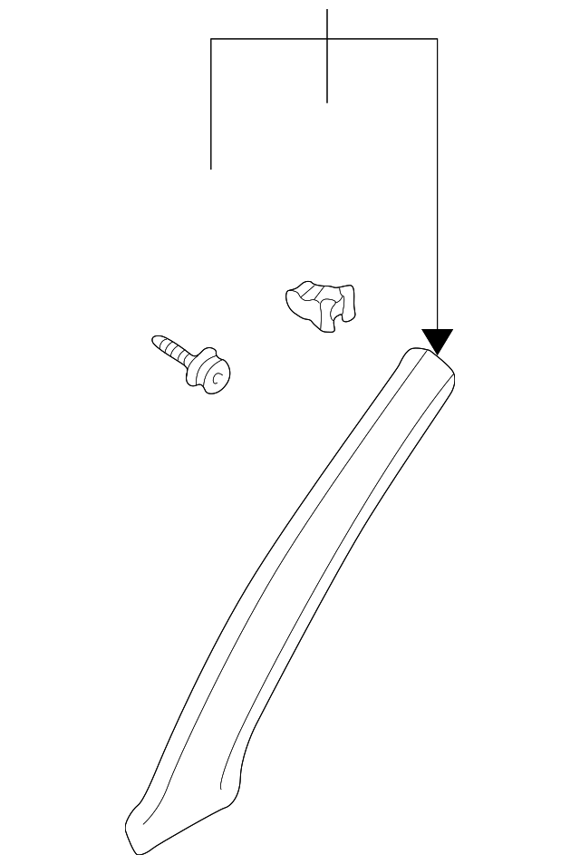 Windshield Pillar Trim 3B0867352A2PK - View 3