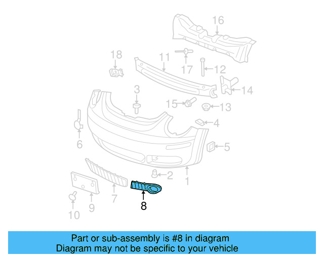 OUTER GRILLE RIGHT SIDE WITH FOG LAMPS 1C0-807-684-B-01C - View 3