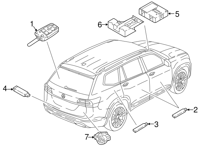 Keyless Entry Antenna 5Q0-962-131 - View 20