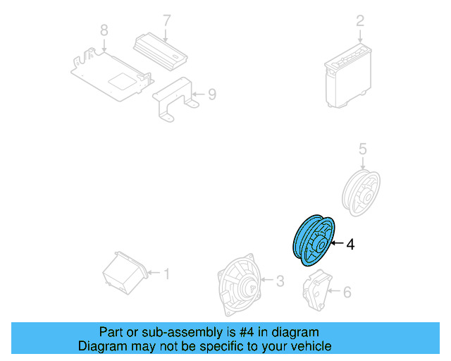 Front Dr Speaker 1KM-035-454-D - View 9