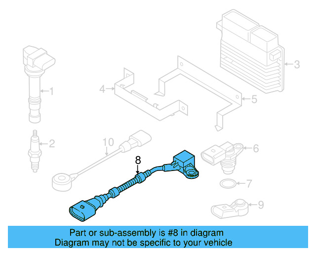 Engine Crankshaft Position Sensor 03H-906-433 - View 13