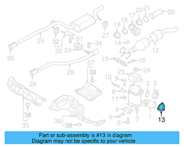 Converter & Pipe Gasket 8D0-253-115-C - View 18