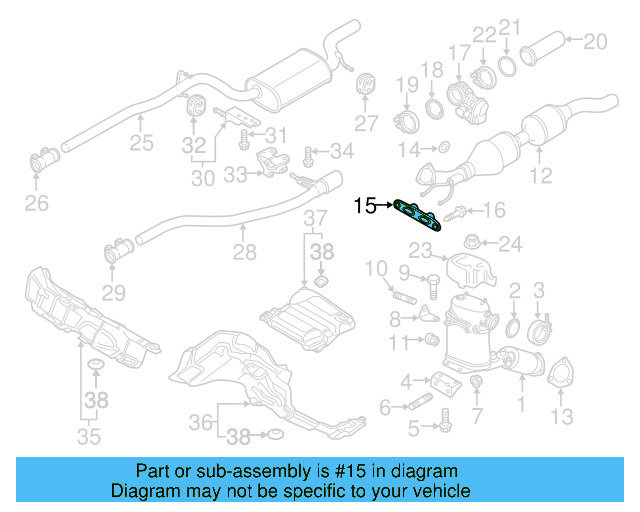 Converter & Pipe Bracket 1K0-253-144-BC - View 25
