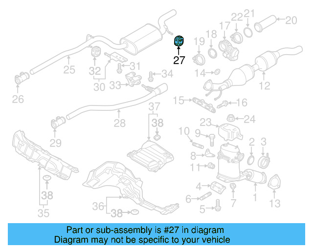 Muffler & Pipe Retainer Ring 1K0-253-147 - View 29